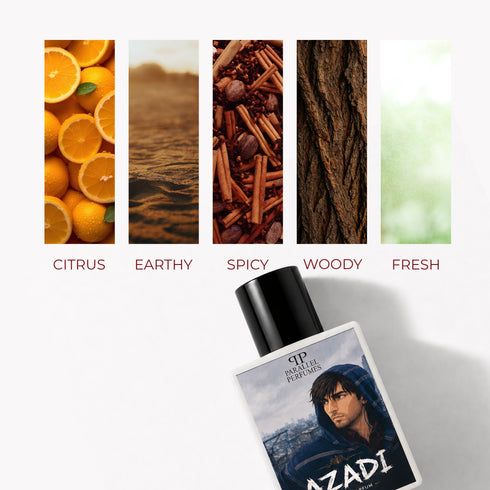 AZADI — Smell Like Freedom 50ml perfume.