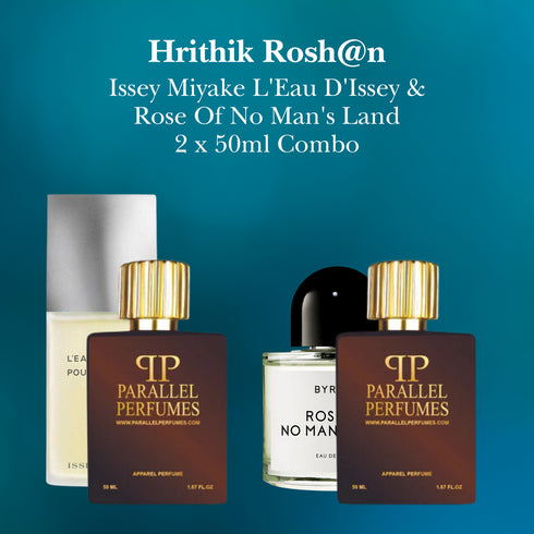 Hrithik Rosh@n - L'Eau d'Issey by Issey Miyake & Rose Of No Man's Land Byredo 50ml  Combo