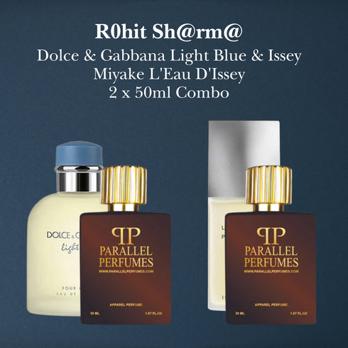 R0hit Sh@rm@ - Light Blue Pour Homme & L'Eau d'Issey Pour Homme 50ml Combo