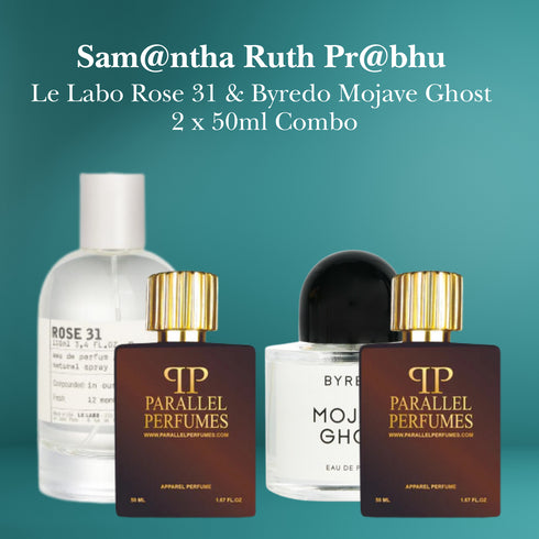 Sam@ntha Ruth Pr@bhu - Le Labo Rose 31 & Byredo Mojave Ghost  2 x 50ml Combo